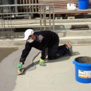 Cementitious waterproofing of swimming pools Hidroelastic